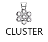 Cluster Pendants with Diamonds