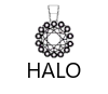 Halo Pendants with Diamonds