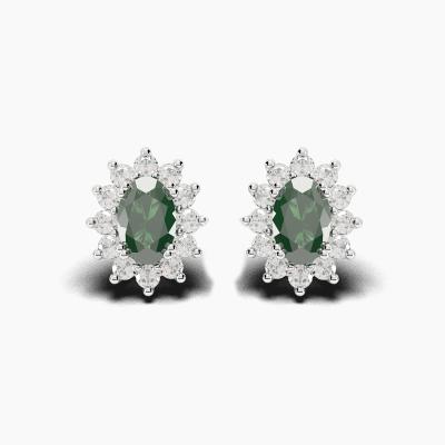 Oval Emerald Earrings TN28435