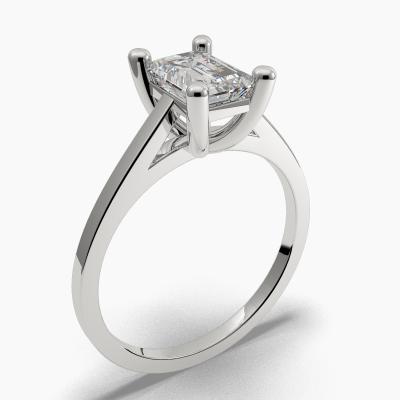 Solitaire Ring with an Emerald-Cut Diamond TN60410