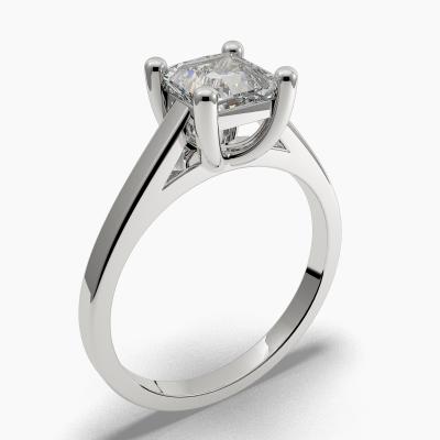 Solitaire Ring with a Princess-Cut Diamond TN60311