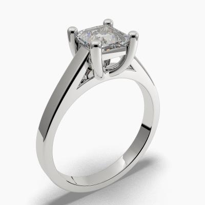 Solitaire Ring with a Princess-Cut Diamond TN60312