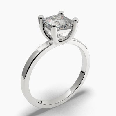 Solitaire Ring with a Princess-Cut Diamond TN60317