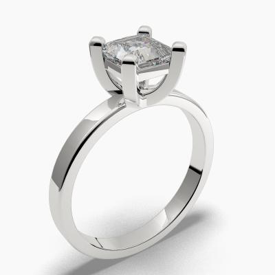 Solitaire Ring with a Princess-Cut Diamond TN60321
