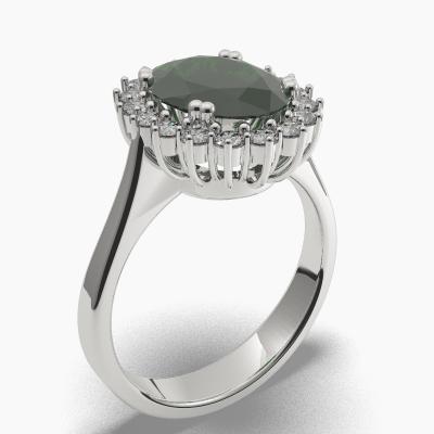 Oval Emerald Engagement Ring TN68226