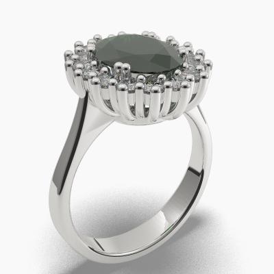 Oval Emerald Engagement Ring TN68223