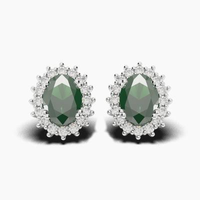 Oval Emerald Earrings TN28471