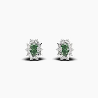 Oval Emerald Earring TN28420