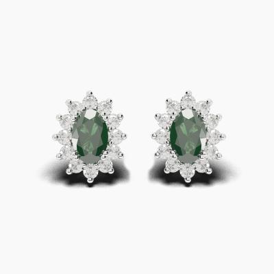 Oval Emerald Earring TN28438