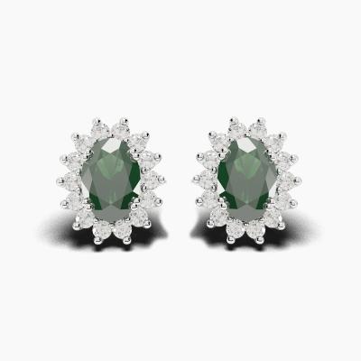 Oval Emerald Earring TN28453