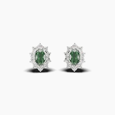 Oval Emerald Earrings TN28423