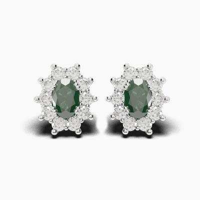 Oval Emerald Earrings TN28441