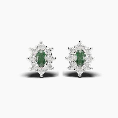 Oval Emerald Earrings TN28426