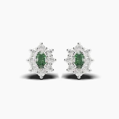Oval Emerald Earrings TN28429