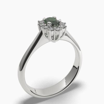 Oval Emerald Engagement Ring TN68310