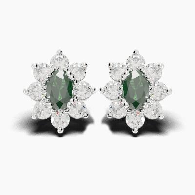 Oval Emerald Earrings TN28450