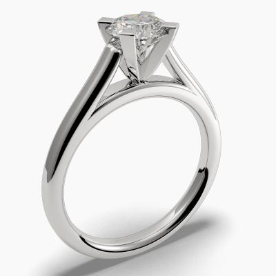 Solitaire Ring with a Brilliant-Cut Diamond TN60122