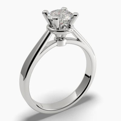 Solitaire Ring with a Brilliant-Cut Diamond TN60124