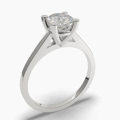Solitaire Ring with a Brilliant-Cut Diamond TN60125