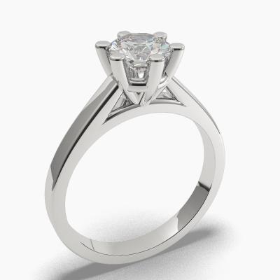 Solitaire Ring with a Brilliant-Cut Diamond TN60151 - Image 1