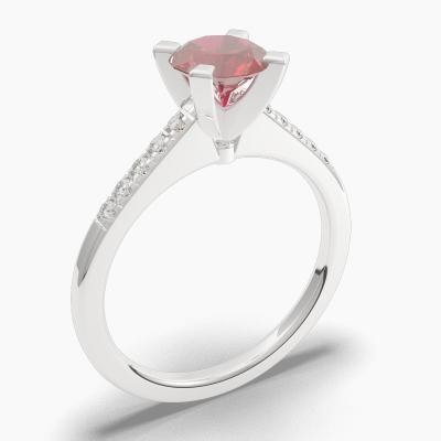 Round Ruby Engagement Ring TN68320