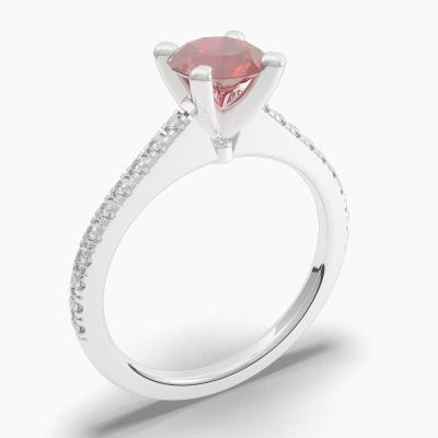 Round Ruby Engagement Ring TN68329