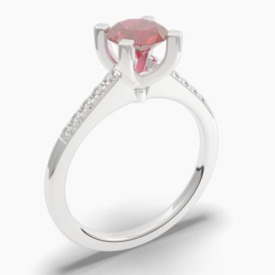 Round Ruby Engagement Ring TN68332