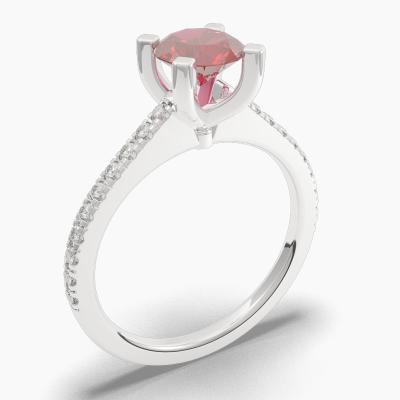 Round Ruby Engagement Ring TN68335