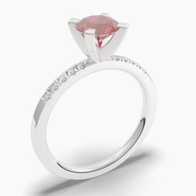 Round Ruby Engagement Ring TN68338