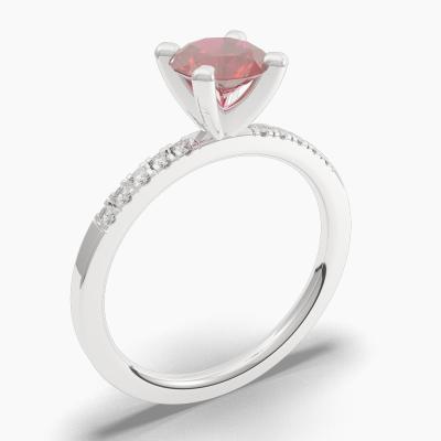 Round Ruby Engagement Ring TN68344