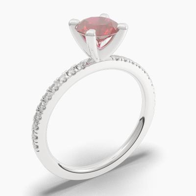 Round Ruby Engagement Ring TN68347