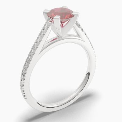 Round Ruby Engagement Ring TN68360