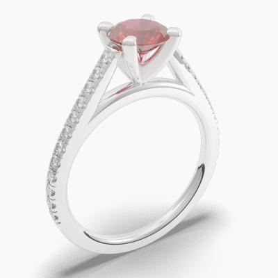 Round Ruby Engagement Ring TN68366