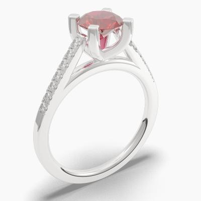 Round Ruby Engagement Ring TN68369