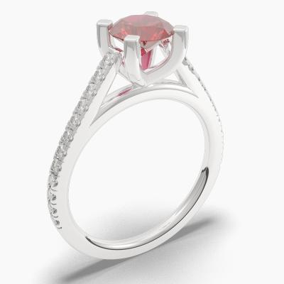 Round Ruby Engagement Ring TN68372