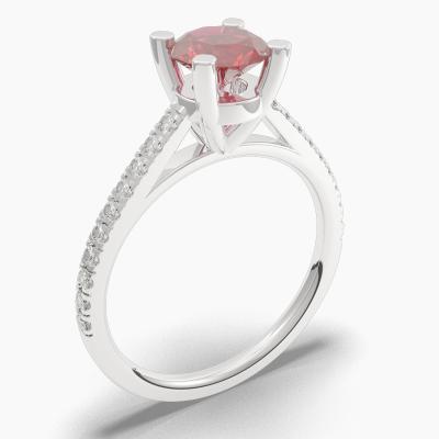 Round Ruby Engagement Ring TN68384