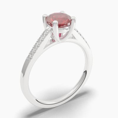Round Ruby Engagement Ring TN68387