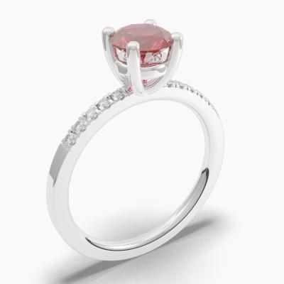 Round Ruby Engagement Ring TN68393