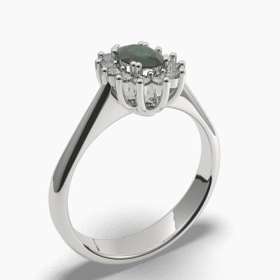 Oval Emerald Engagement Ring TN68298