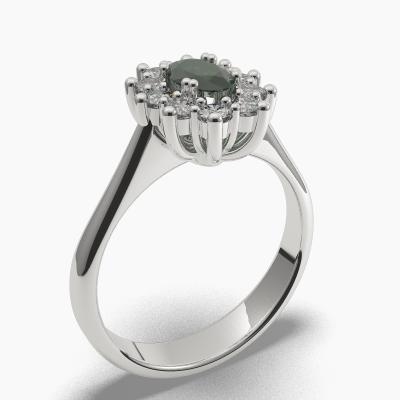 Oval Emerald Engagement Ring TN68295
