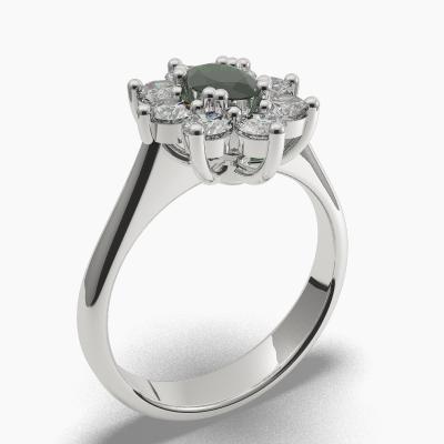 Oval Emerald Engagement Ring TN68286