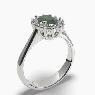 Oval Emerald Engagement Ring TN68283