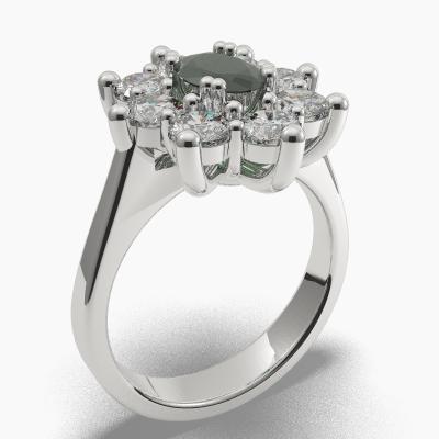 Oval Emerald Engagement Ring TN68271