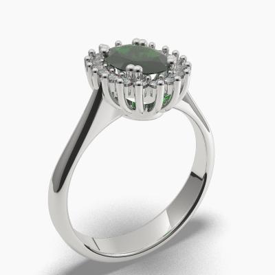 Oval Emerald Engagement Ring TN68268