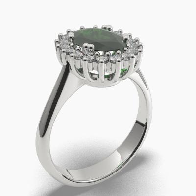 Oval Emerald Engagement Ring TN68250
