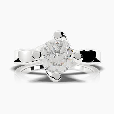 Solitaire Ring with a Brilliant-Cut Diamond TN60181 - Image 2