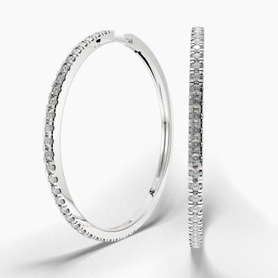 Diamond Hoop Earrings TN24216