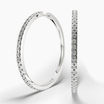 Diamond Hoop Earrings TN24217