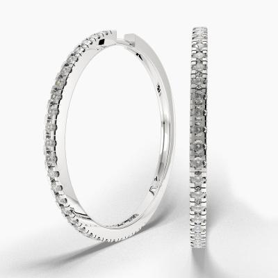 Diamond Hoop Earrings TN24218