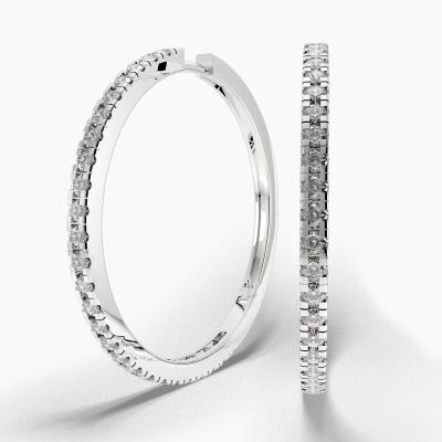 Diamond Hoop Earrings TN24219